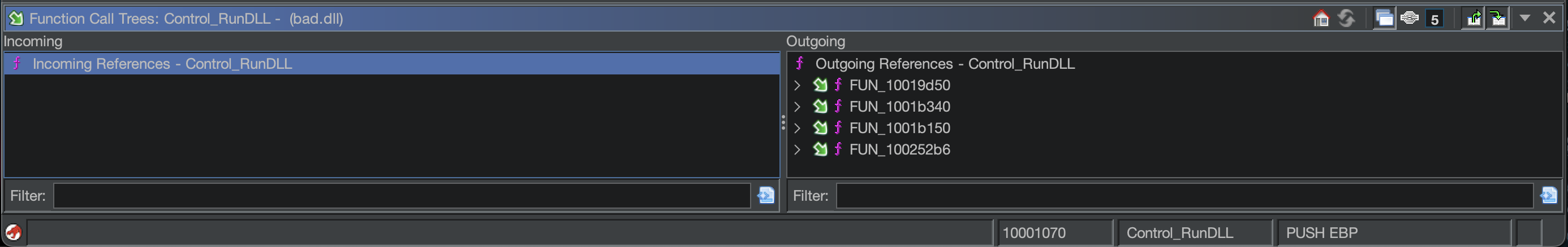 Fig 4 - ghidra function call references