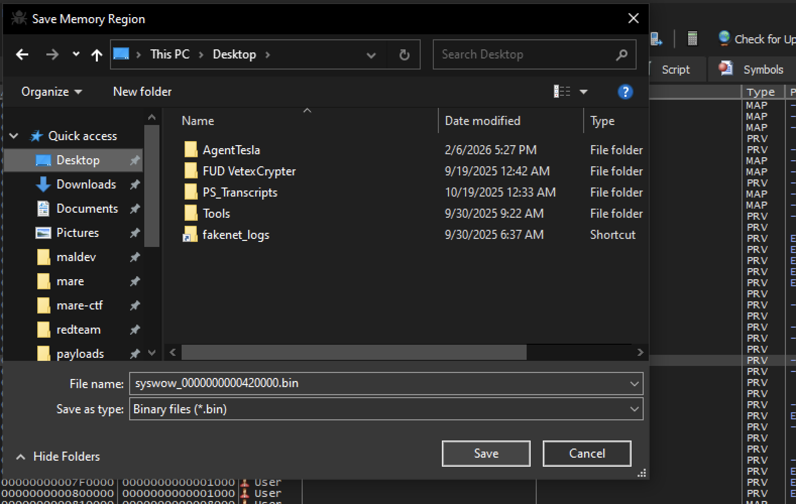 Fig 25 - Save Memory Region