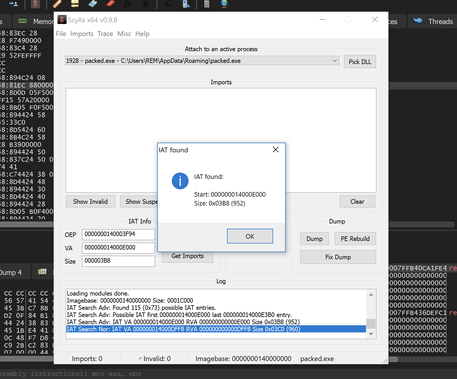 IAT Auto search found: