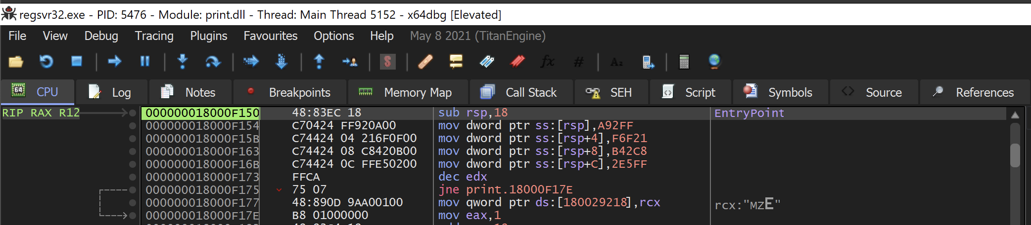 DLL’s entry point